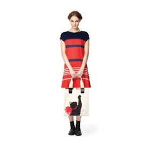 Jason Wu for Target Striped Colorblock T-Shirt Dress (Size Medium) Nautical Red